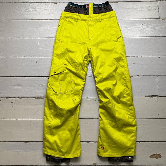 Quiksilver Neon Yellow Ski Pants / Trousers