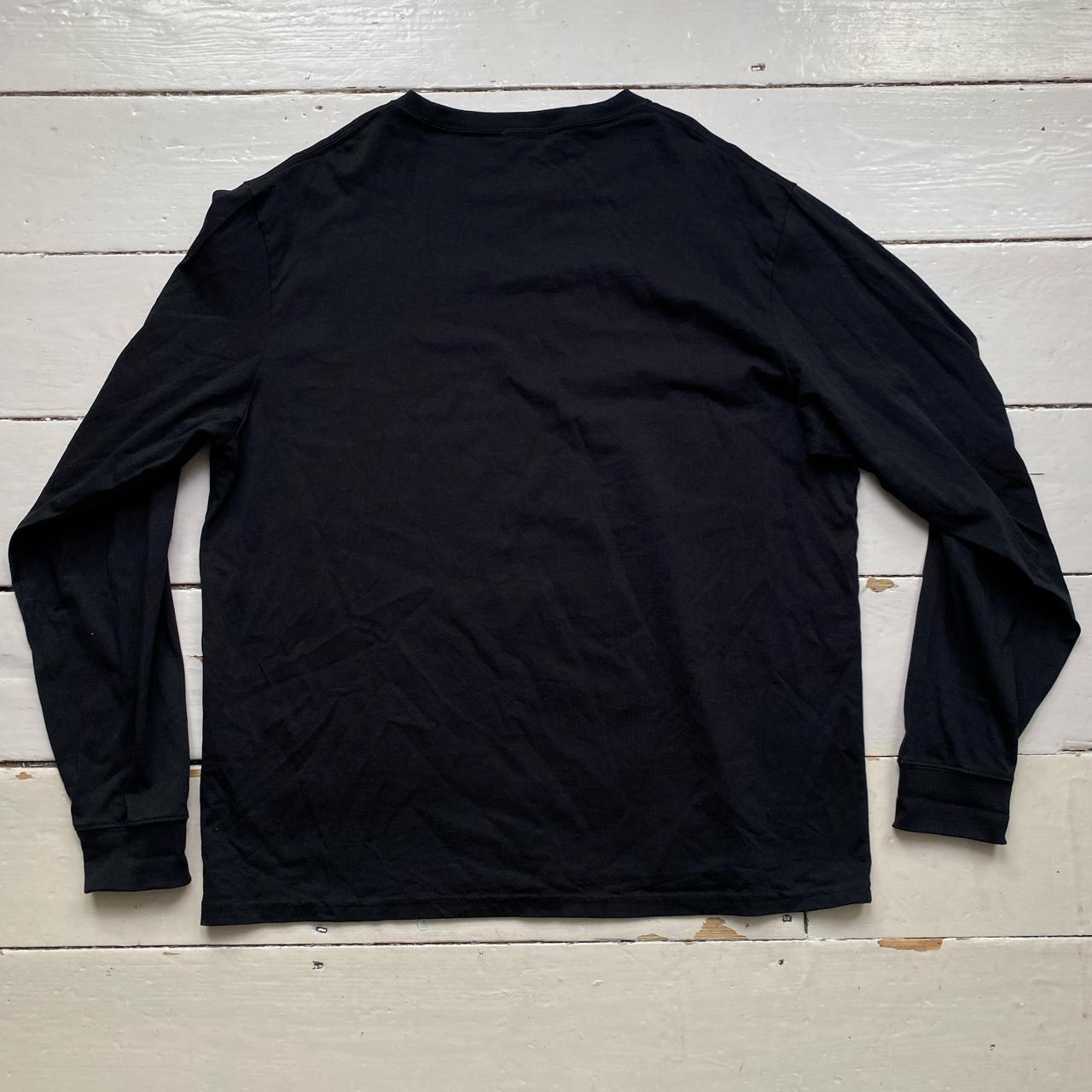 Kith Black and Felt Neon Yellow Long Sleeve Light Jumper