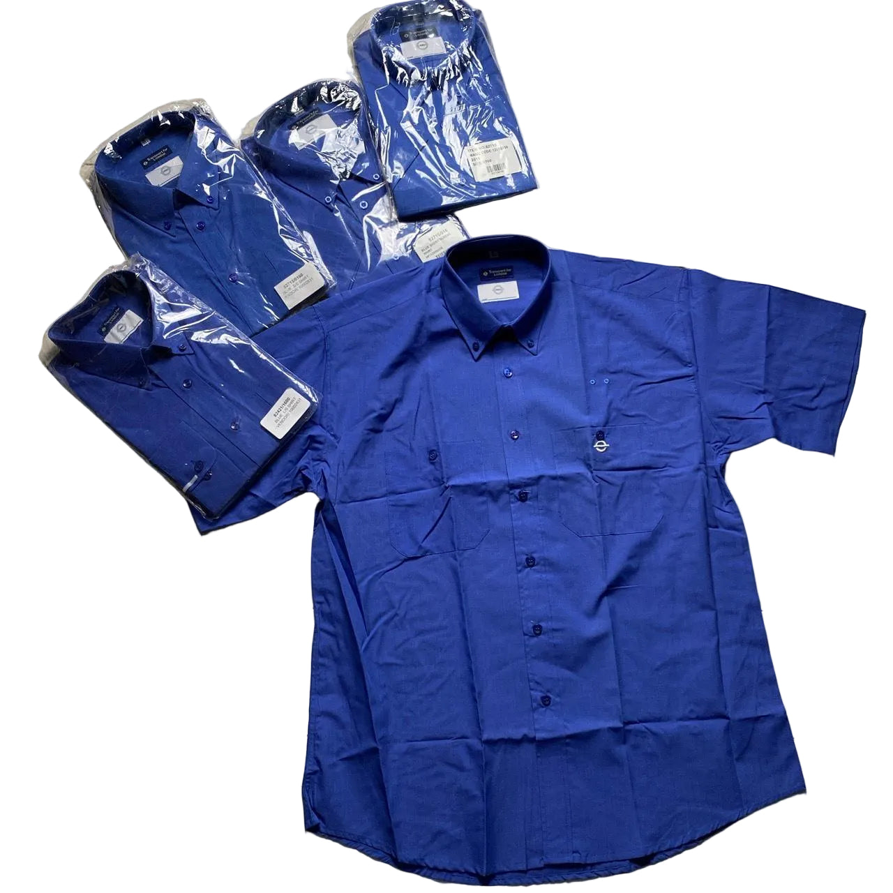 Workwear vintage Blue Short Sleeve Shirt (16/18)