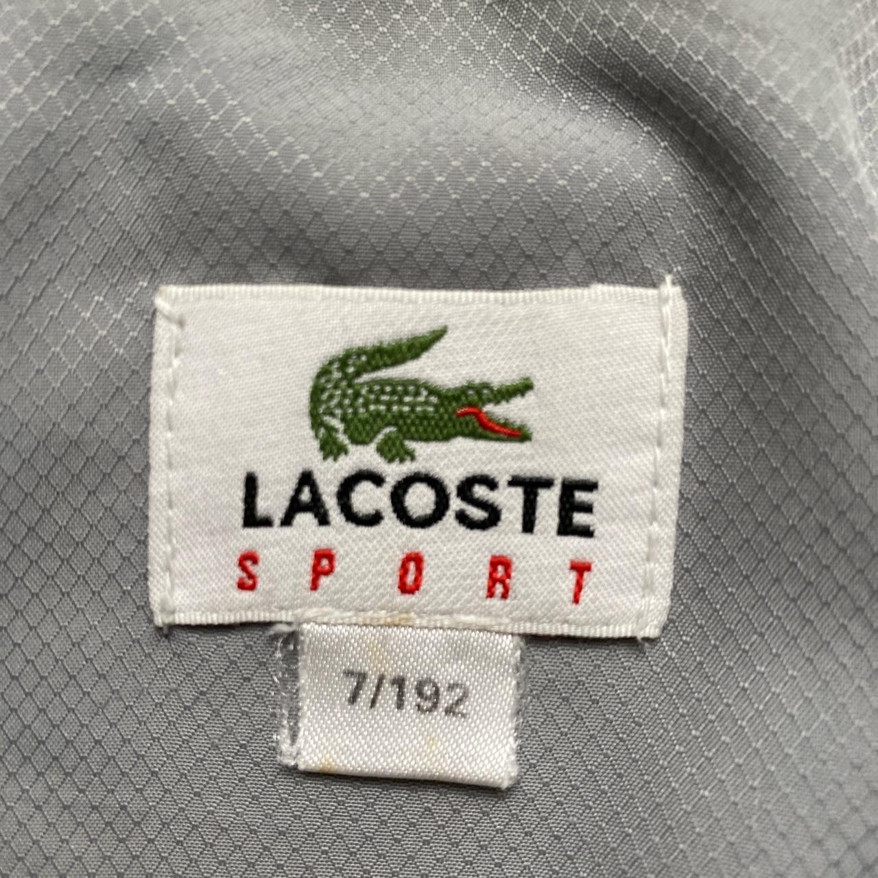 Lacoste Tracksuit Shell Windbreaker Jacket Grey Black and White