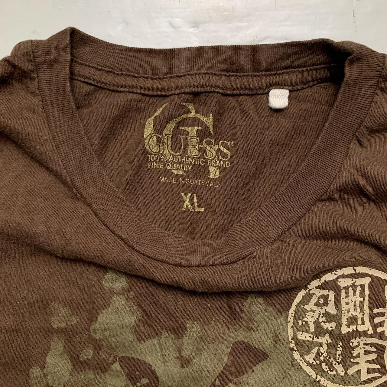 Guess Brown Japanese Vintage T Shirt