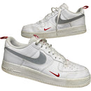 Nike Air Force 1 White and Red Pull Tab (UK 14)