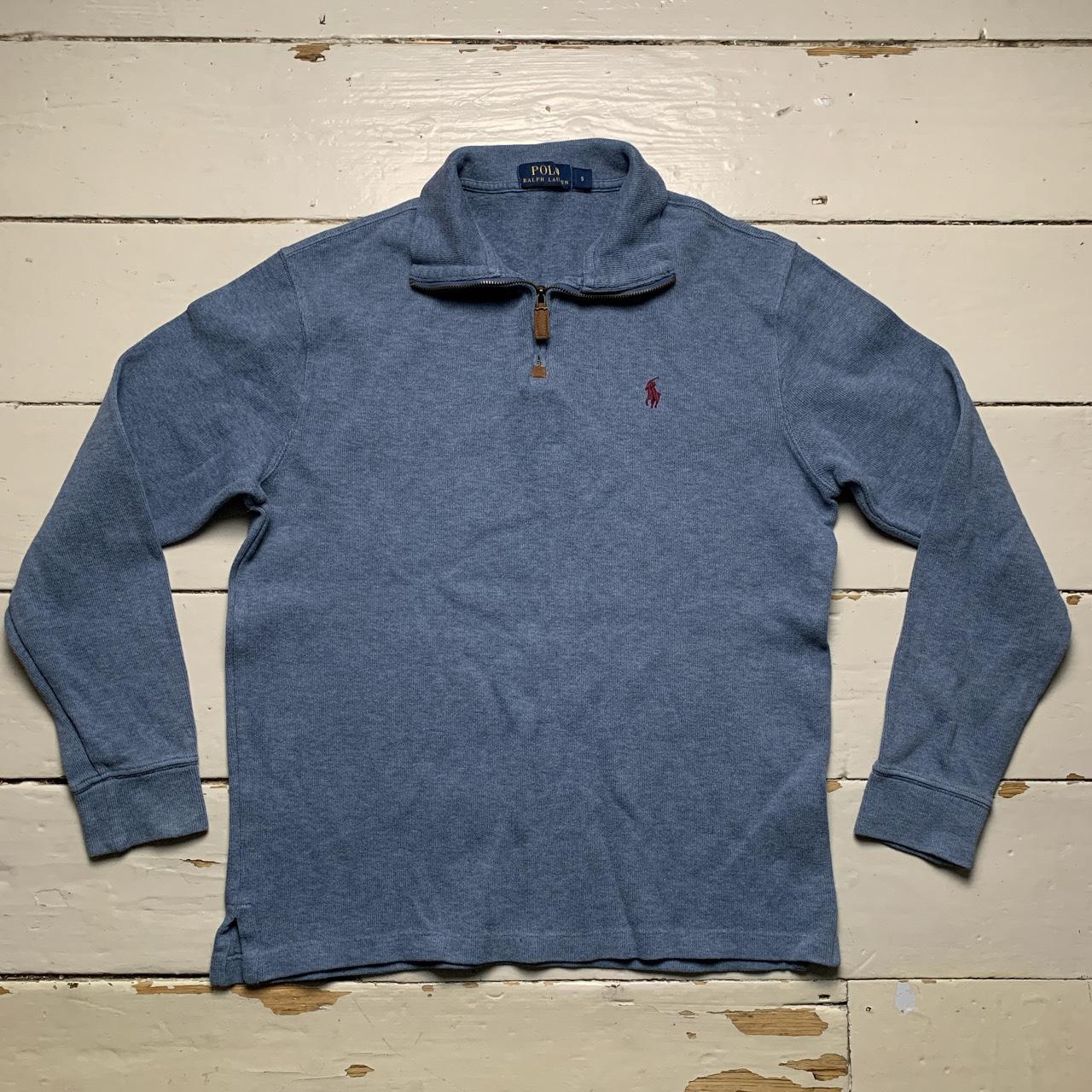 Polo Ralph Lauren Blue and Purple Quarter Zip Jumper