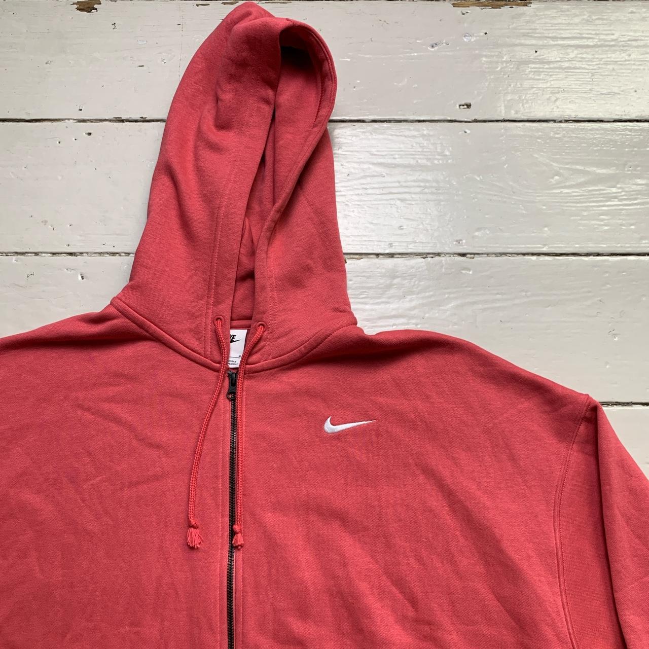 Nike Oversized Pink and White Swoosh NRG Hoodie