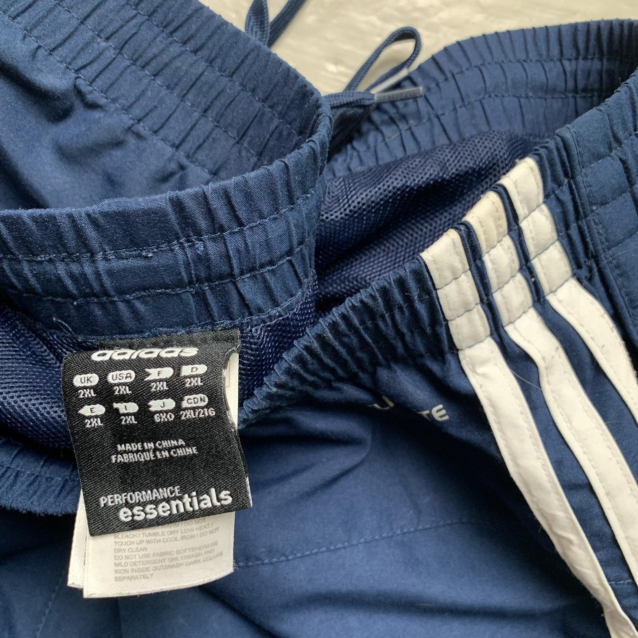 Adidas Performance Essentials Navy and White Strip Shorts