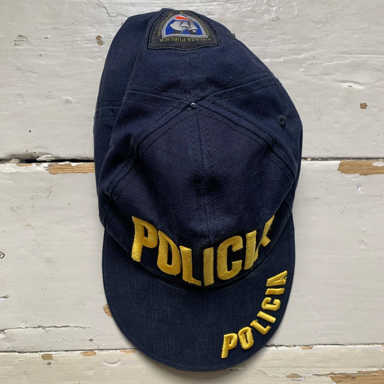 Policia Costa Rica Police Navy and Yellow Cap