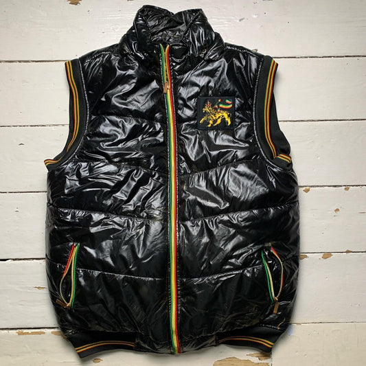 Raw Blue Black Red Yellow Green Rasta Lion Puffer Gillet