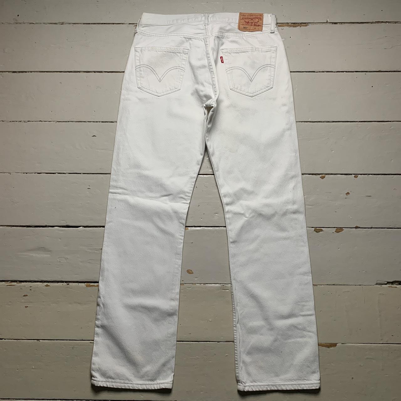 Levis Vintage 501 White Jeans