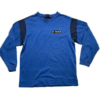 Nike Vintage 90’s Blue Navy White and Green Swoosh Jumper (S)