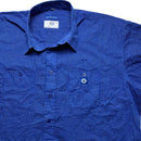 Vintage 90’s Blue and White Grid Short Sleeve Shirt (XL)