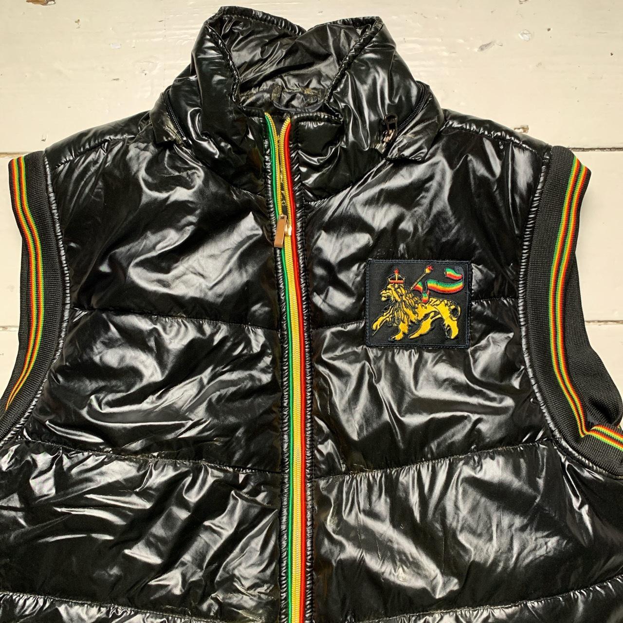 Raw Blue Black Red Yellow Green Rasta Lion Puffer Gillet