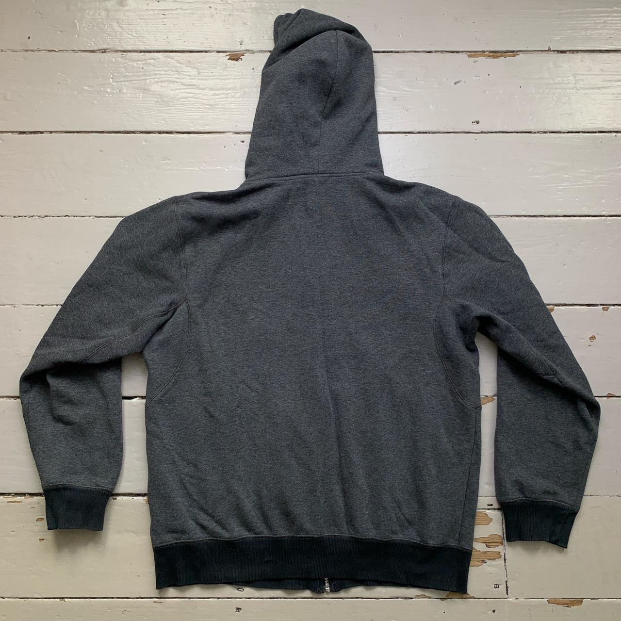 Nike Swoosh Grey and White Vintage Hoodie