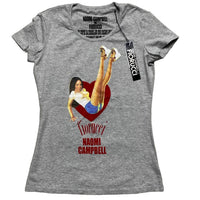 Fiorucci Naomi Campbell Grey Short Sleeve T Shirt (M)