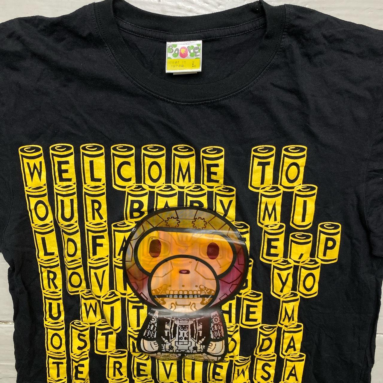 BAPE Baby Milo T Shirt Black and Yellow