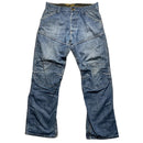 G Star Elwood 5620 Light Blue Stonewash Baggy Cargo Jeans (34W)