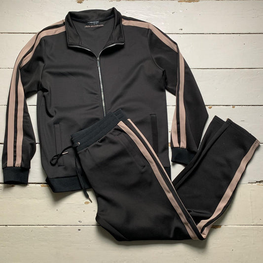 Maniere De Voir Dark Brown Cream Tracksuit