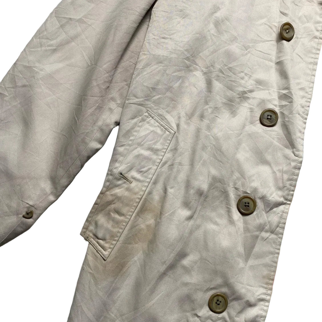 Burberry Burberrys Vintage Cream Nova Check Trench Coat (UK 10)