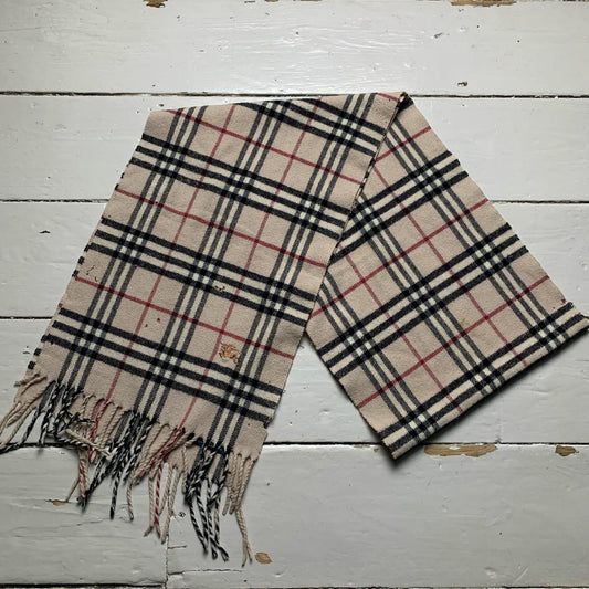 Burberry London 100% Lambwool Vintage Nova Check Scarf