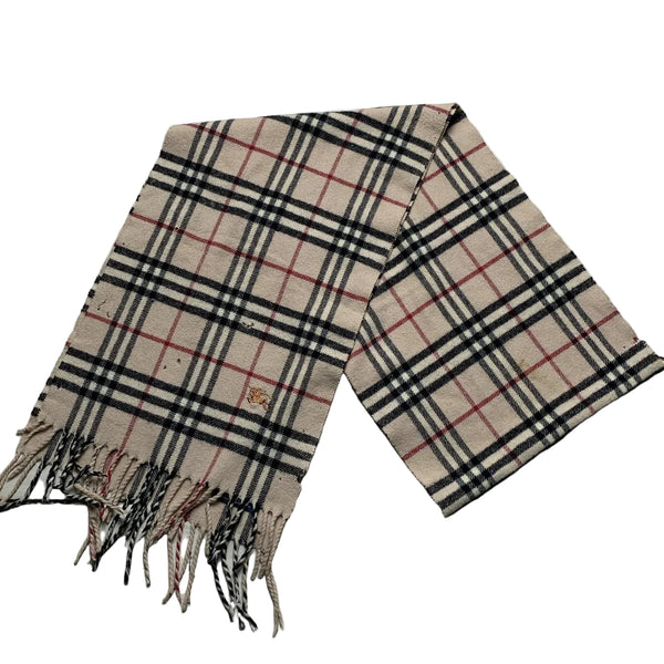 Burberry London 100% Lambwool Vintage Nova Check Scarf – Wear Garson