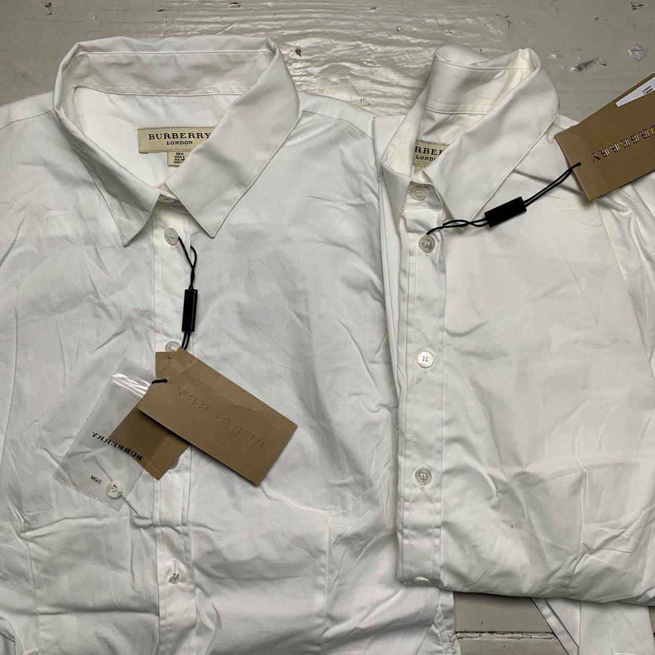 Burberry London White Womens Slim Fit Shirt