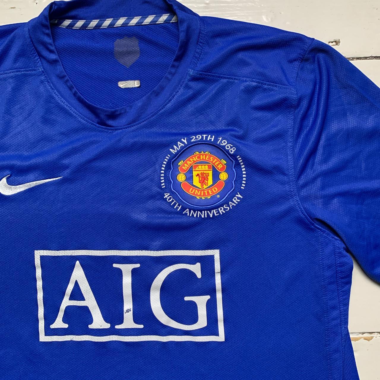 Nike Manchester United Vintage Football Jersey Blue and White