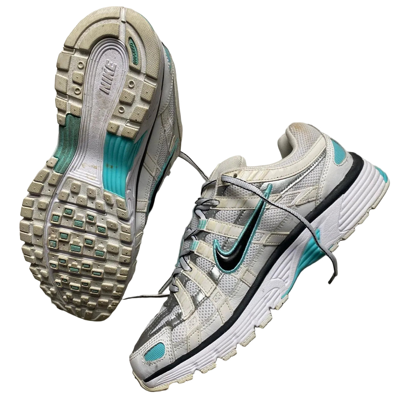 Nike P-6000 White Black and Blue Trainers (UK 7)