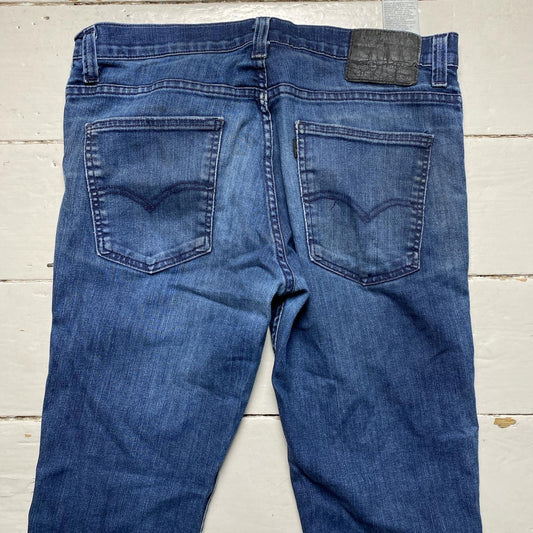 Levis 511 Navy Slim Jeans Distressed Knee