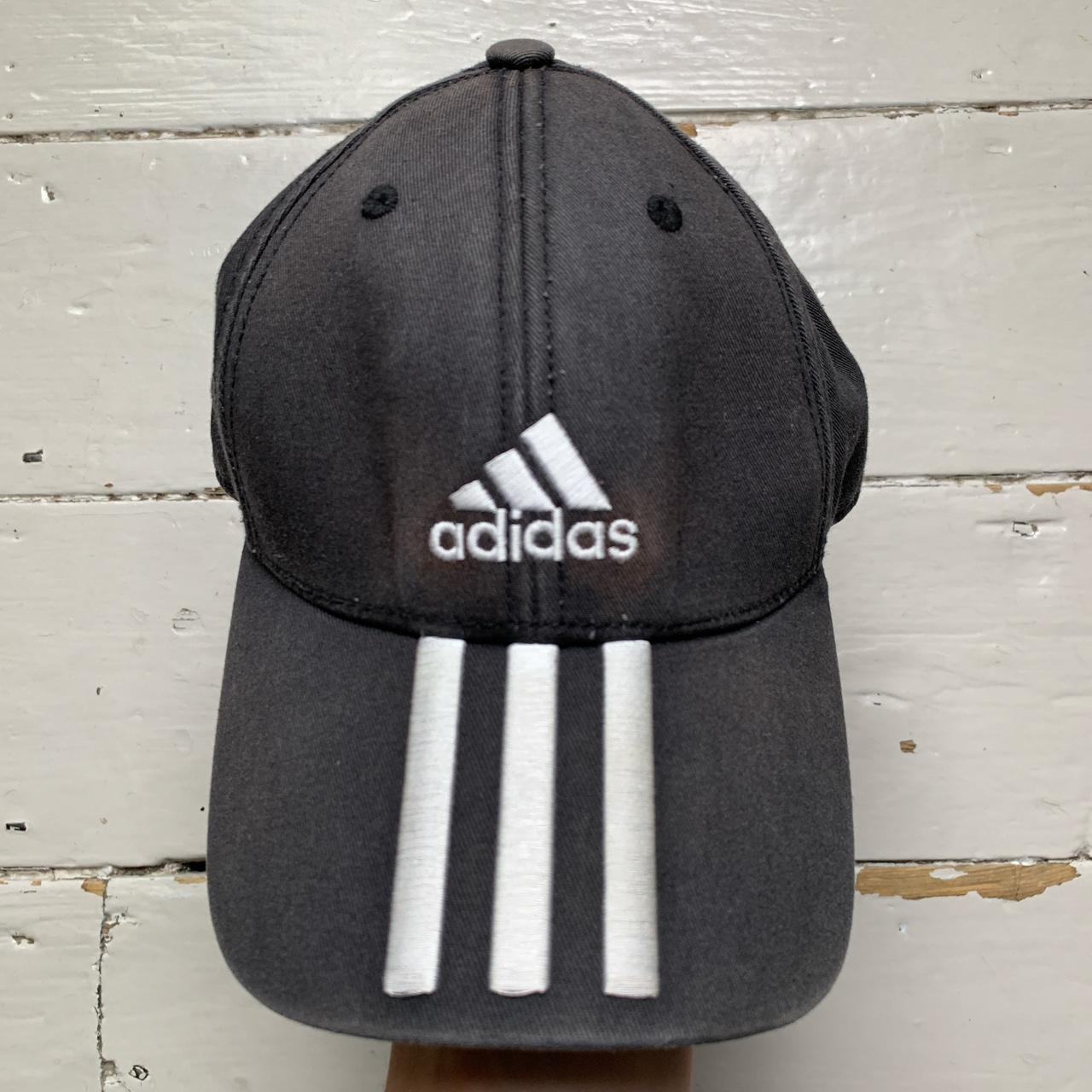 Adidas 3 Stripe Black and White Cap