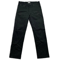 Moschino Jeans Vintage Black and Grey Stitch Jeans with Tape Repeat Logo (34W)