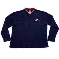Arsenal Gunners Vintage 90’s V Neck Navy and Red Jumper (XL)