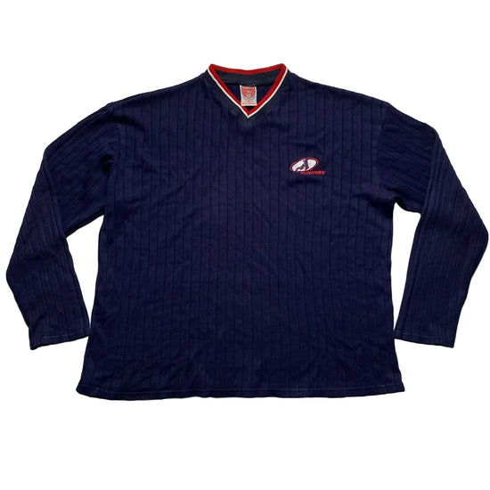 Arsenal Gunners Vintage 90’s V Neck Navy and Red Jumper (XL)