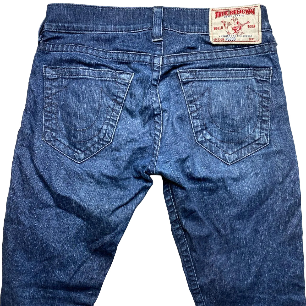 True Religion Rocco Navy Stitch Slim Jeans (31W)