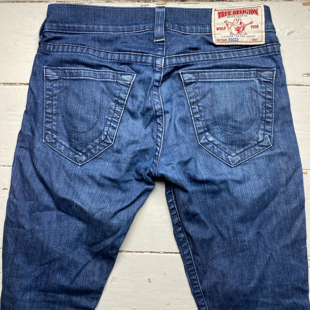 True Religion Rocco Navy Stitch Slim Jeans