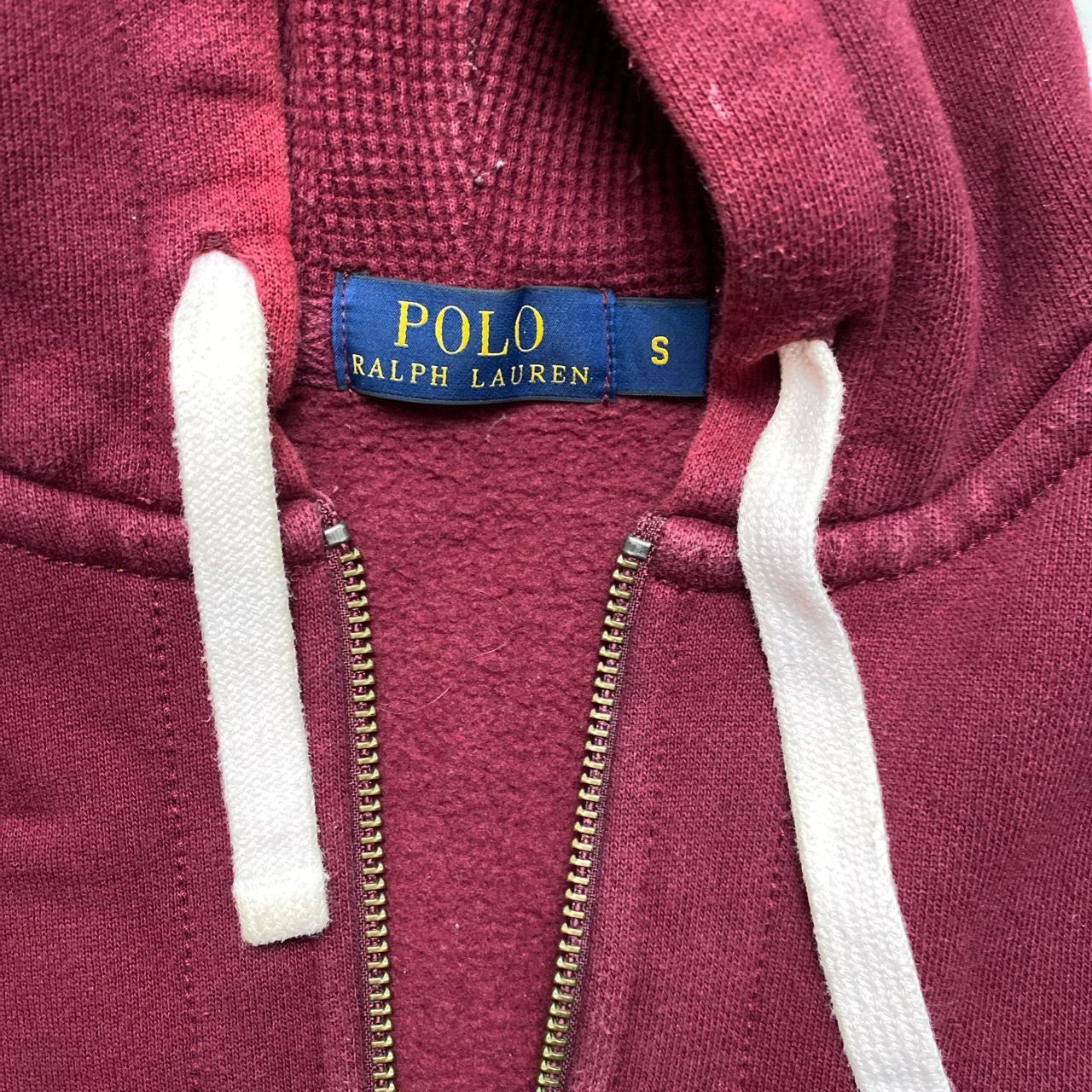 Polo Ralph Lauren Burgundy and Cream White Pony Hoodie