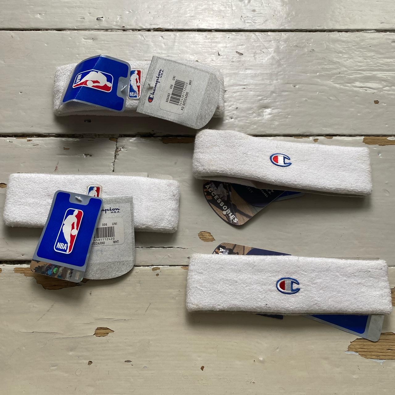 NBA Champion Vintage White Headband Sweatbands