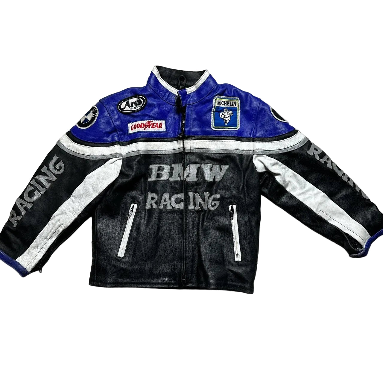 BMW Racing Vintage Leather Kids Jacket (Kids M)