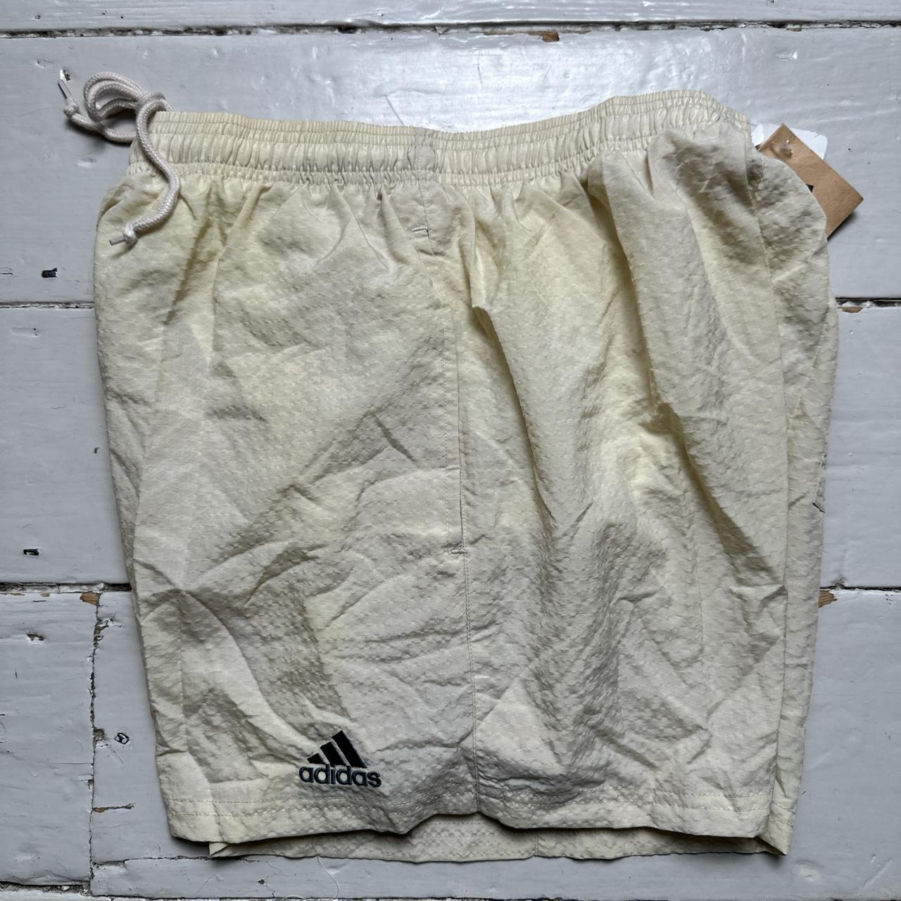 Adidas Vintage Shorts Cream and Grey