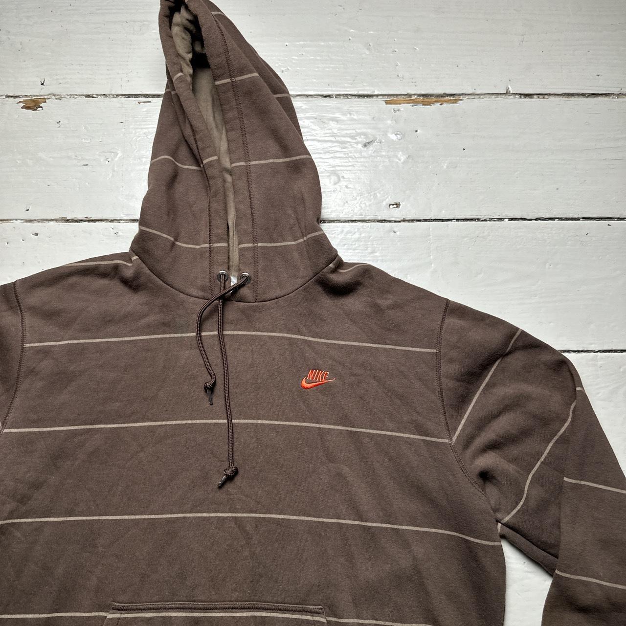 Nike Vintage Brown and Orange Swoosh Hoodie