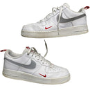Nike Air Force 1 White and Red Pull Tab (UK 14)