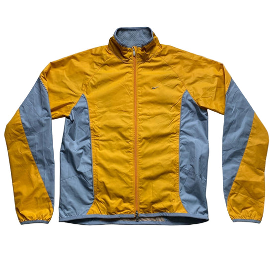 Nike Clima Fit Womens Vintage Orange and Grey Swoosh Shell Tracksuit Windbreaker Jacket (M)