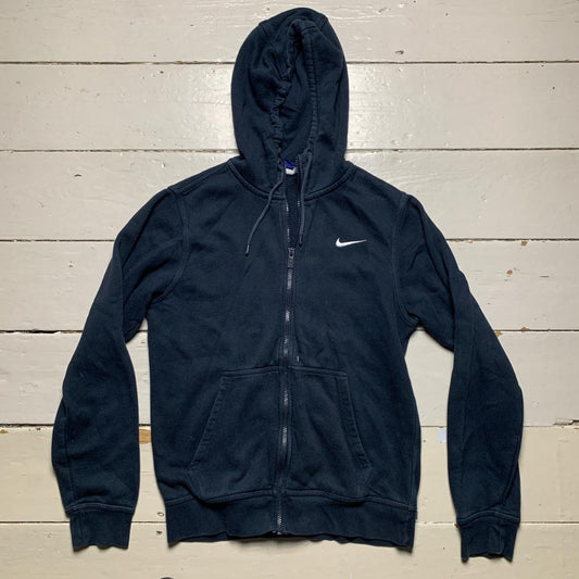 Nike Swoosh Navy and White Hoodie