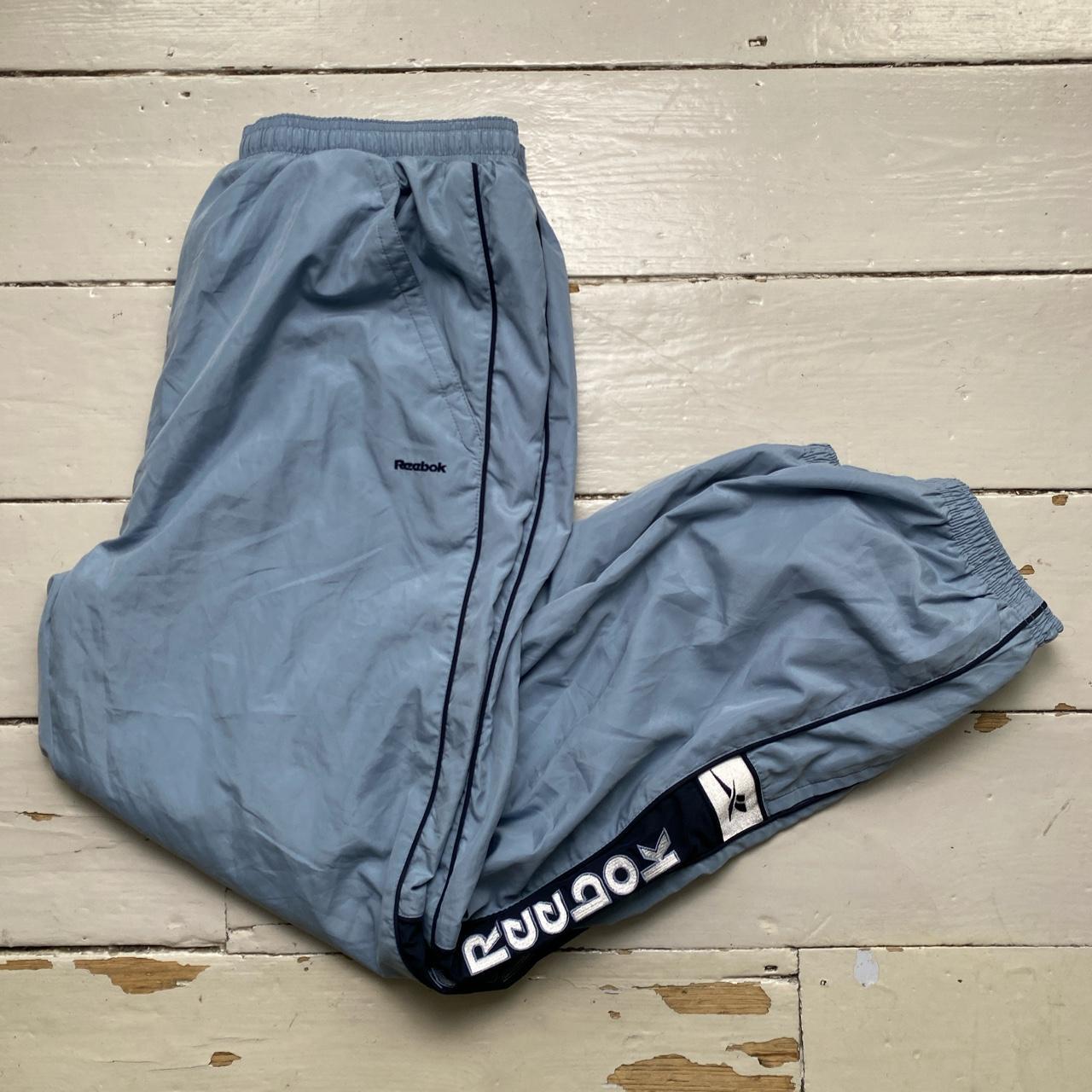 Reebok Shell Track Pant Spellout Blue and Navy Bottoms