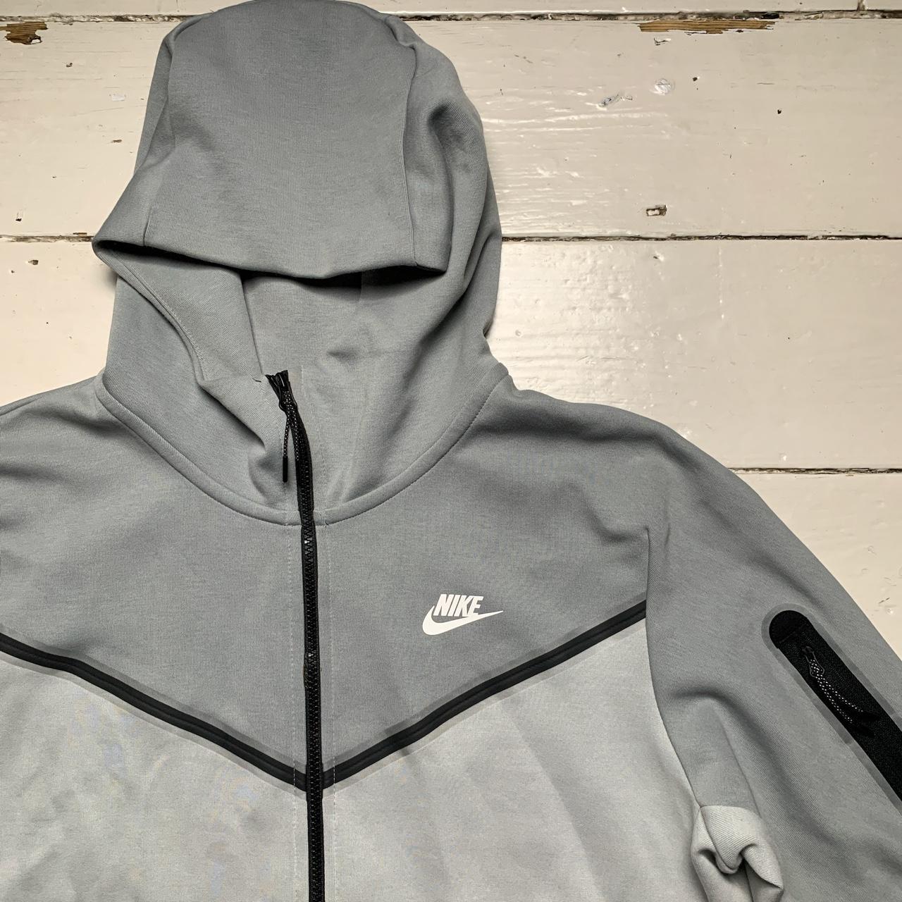 Nike Tech Fleece New Season Grey and White Hoodie