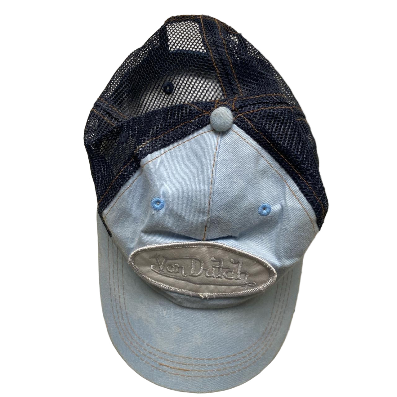 Von Dutch Denim and Light Blue Trucker Cap