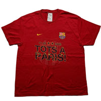 Nike Barcelona Tots a Paris Vintage 2006 Champions League Final Joga Bonito T Shirt (XL)