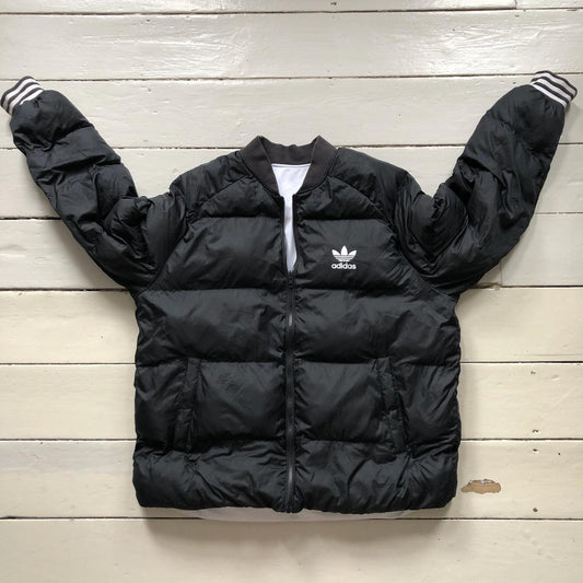 Adidas Puffer Jacket Reversible Black and White