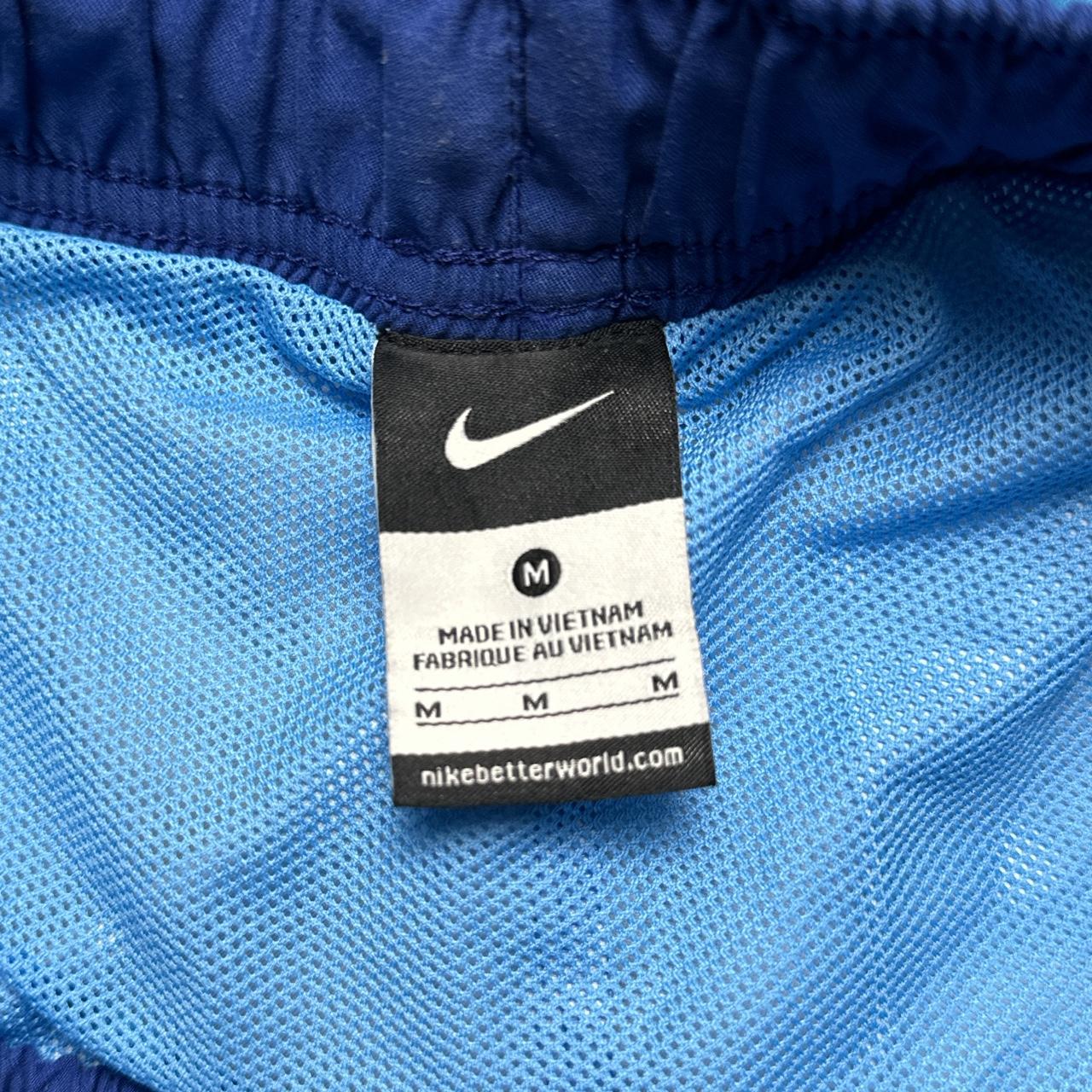 Nike Swoosh Swim Cargo Shorts Blue and White