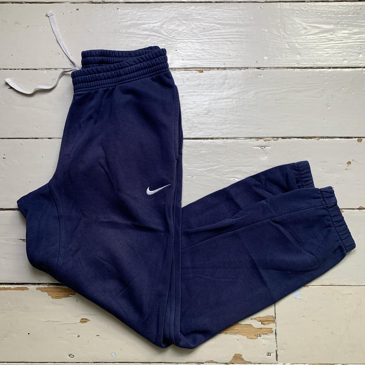 Nike Swoosh Navy and White Baggy Joggers