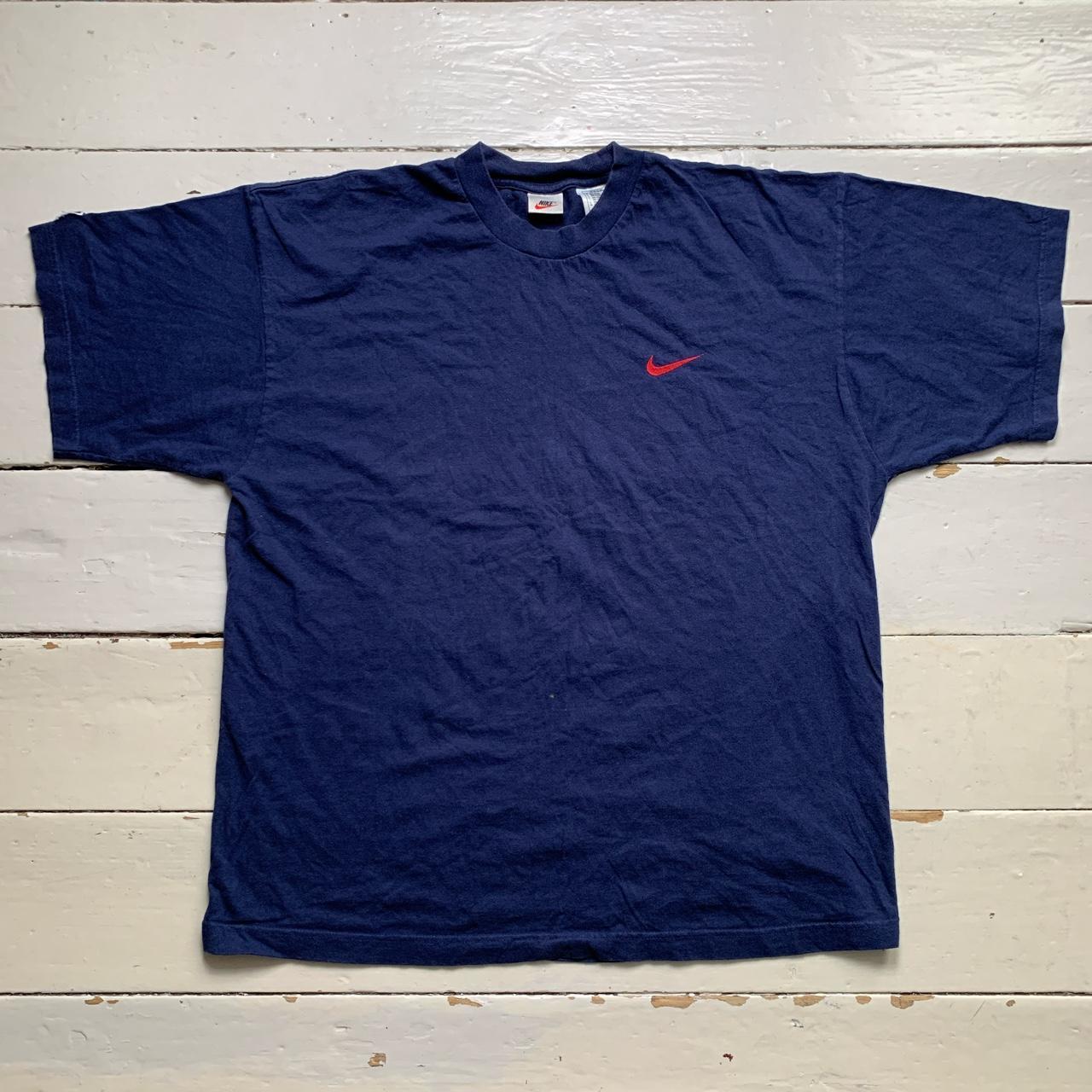 Nike Vintage 90s Navy and Red USA T Shirt