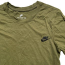 Nike Swoosh Khaki Green and Black T Shirt (XS)